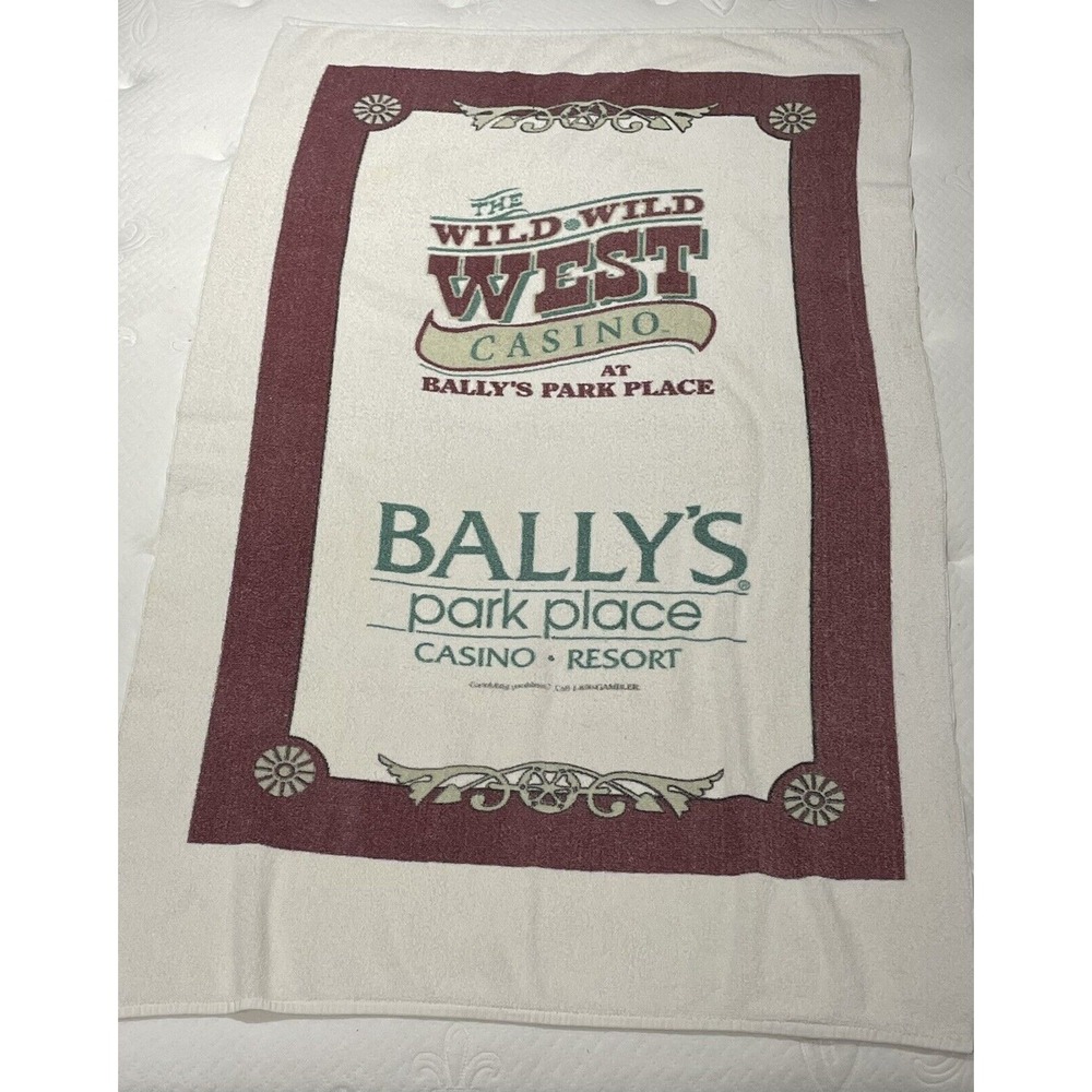 Wild Wild West Casino Resort Bally's Park Place Beach Towel Advertising Vintage
